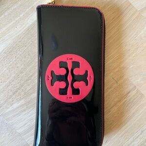 Tory Burch Black and Pink Wallet